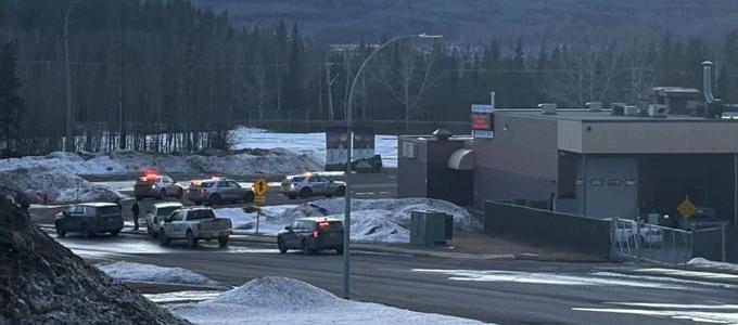 Lugar del tiroteo en Tumbler Ridge