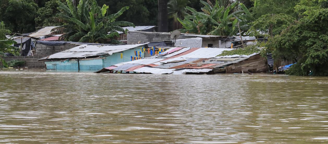 Inundación en el barrio Zarabanda, en Montería.