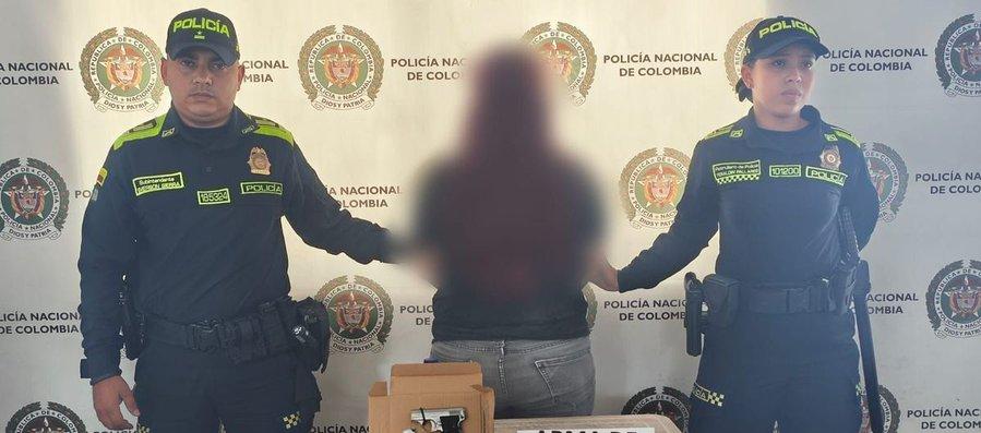 Mujer capturada en Honda, Tolima.