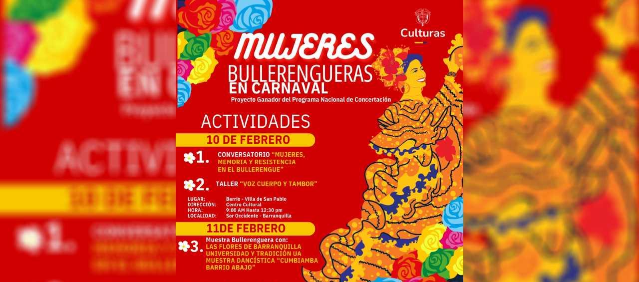 Mujeres bullerengueras en Carnaval.