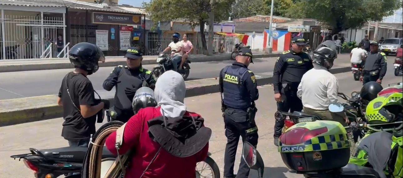 Operativo de control de la Policía.