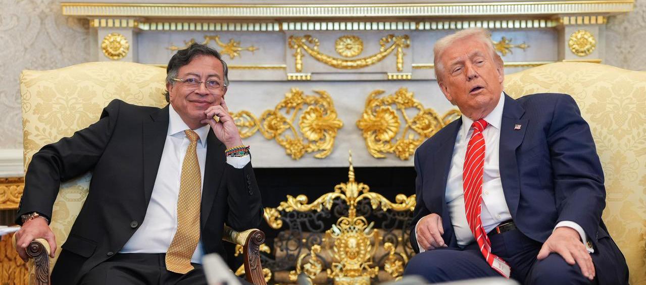 Petro y Trump en el Salón de Oval.