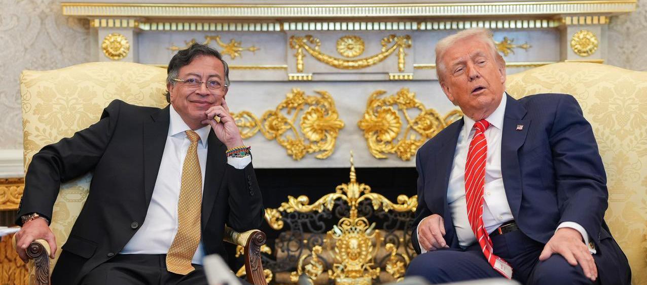 Gustavo Petro y Donald Trump.