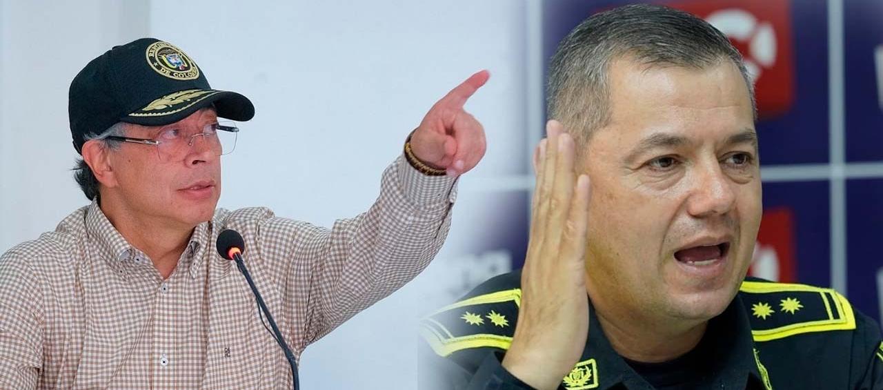 El Presidente Gustavo Petro y el general Edwin Urrego.