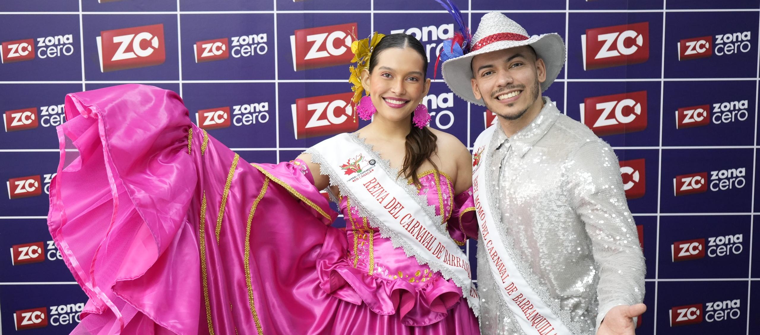 Juliana y Kevin, Reyes del Carnaval de Barranquilla en Canadá.