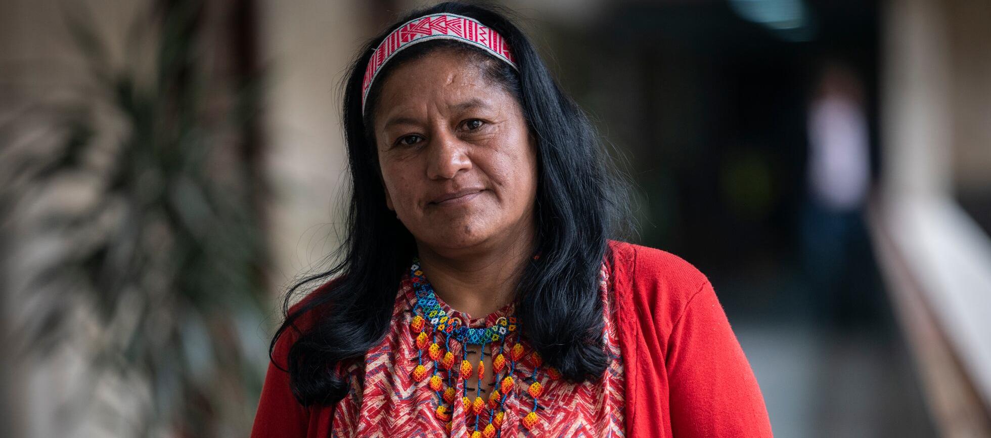 La senadora indígena Aída Quilcué.