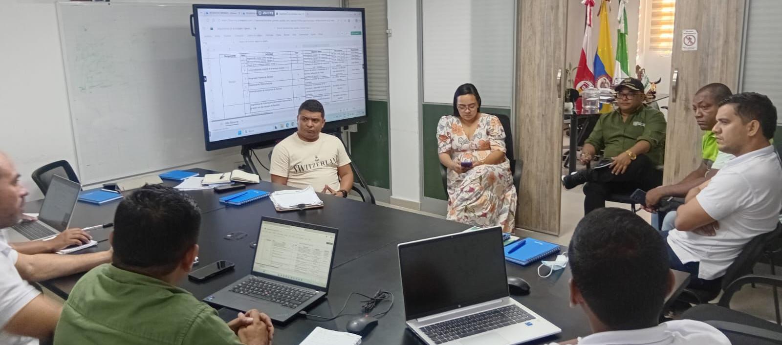 Reunión de directivos de Aqualia y la Alcaldía de Galapa. 