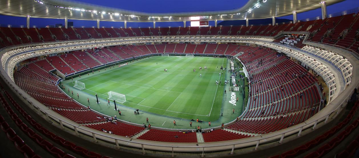 Estadio de Guadalajara que acogerá partidos del Mundial de 2026. 