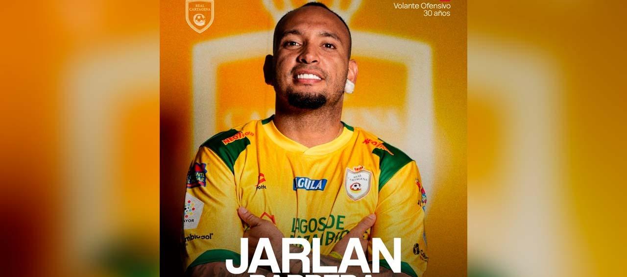 Jarlan Barrera firmó contrato por un año con Real Cartagena. 