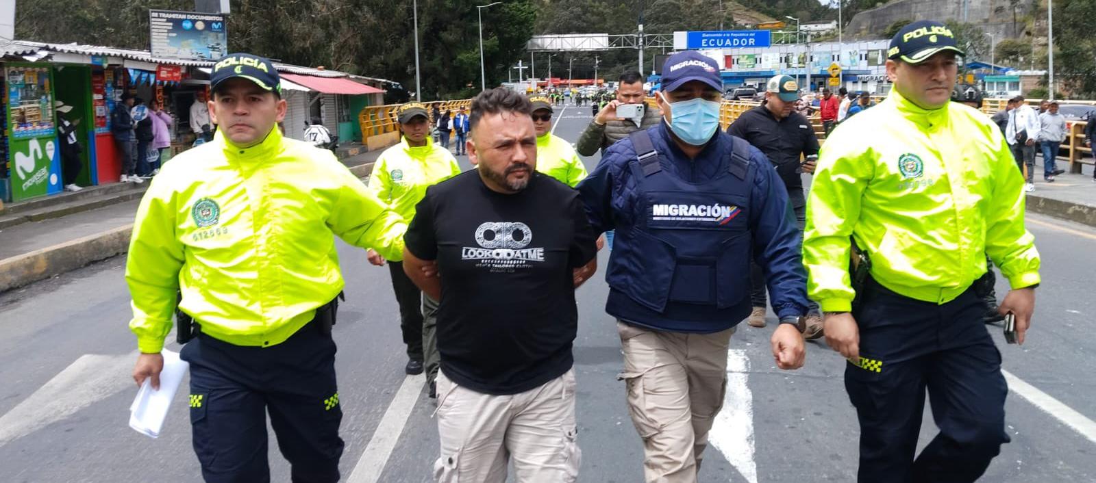 Alias 'Mizón' cuando era deportado a Colombia.
