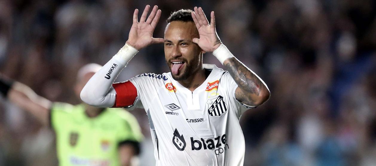 Neymar, delantero brasileño del Santos.