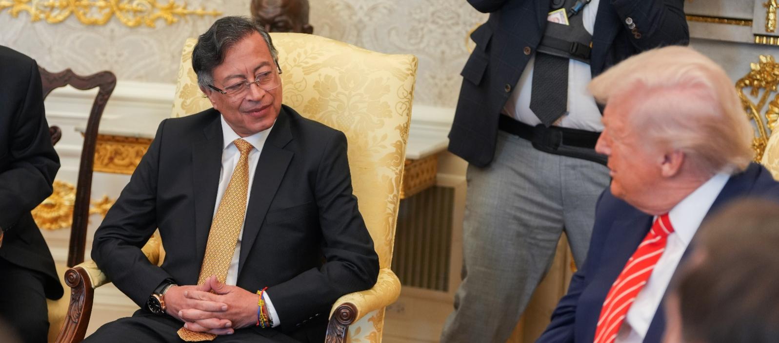 Gustavo Petro y Donald Trump, presidentes de Colombia y Estados Unidos, respectivamente. 