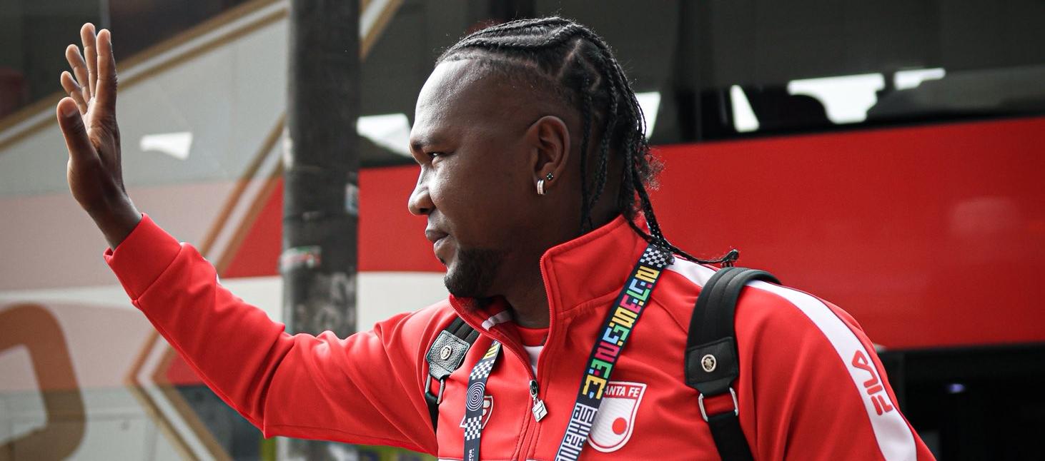 Hugo Rodallega, delantero de Santa Fe. 