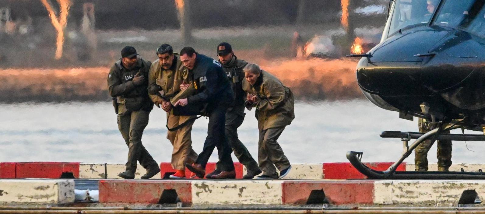 Cilia Flores y Nicolás Maduro en poder de las autoridades estadounidenses.