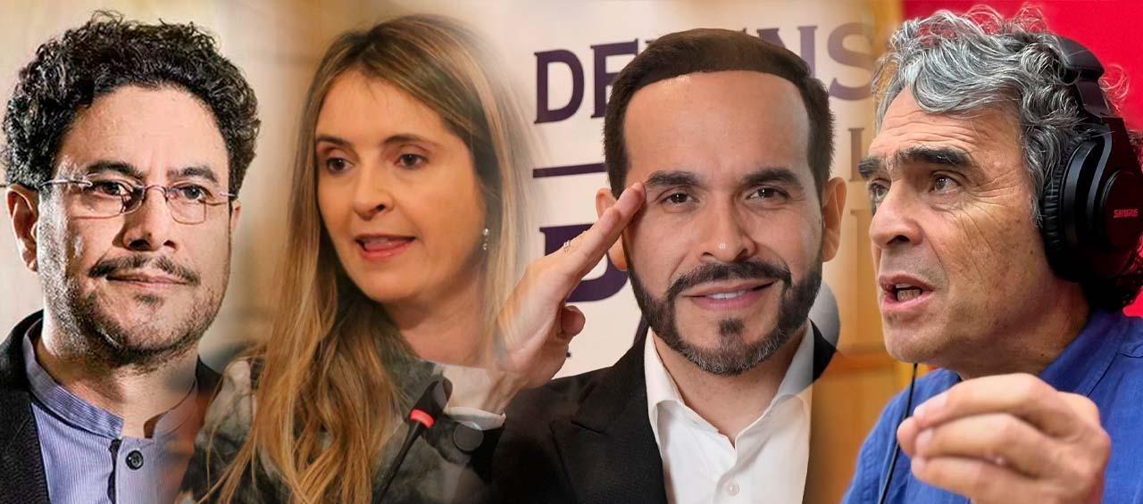 Iván Cepeda, Paloma Valencia, Abelardo de la Espriella y Sergio Fajardo.