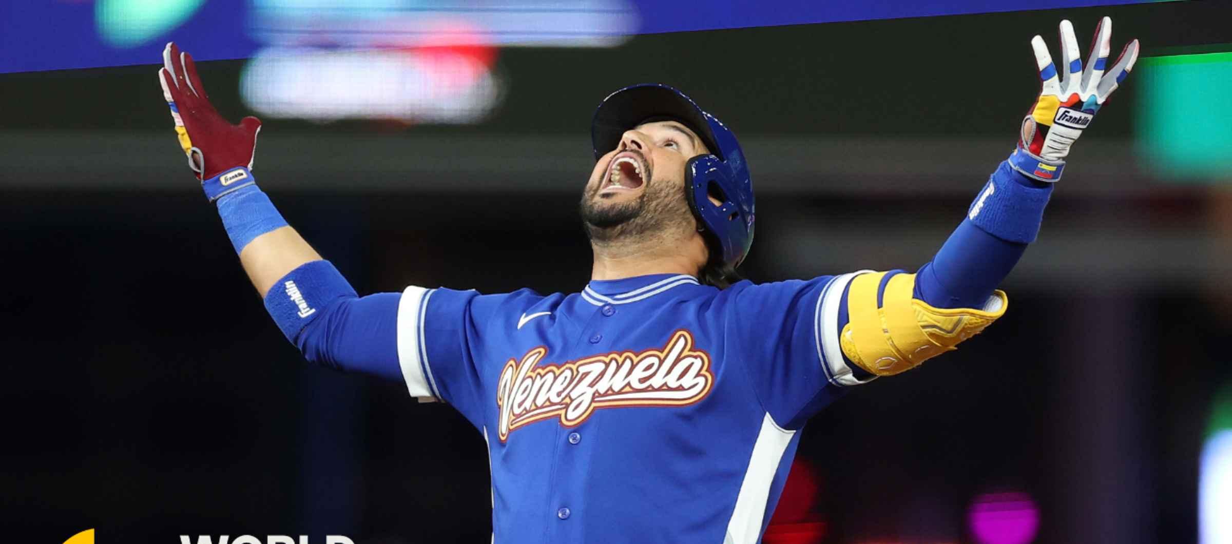 Eugenio Suárez fue el héroe del juego al empujar la tercera carrera de Venezuela con un doblete en el noveno inning.