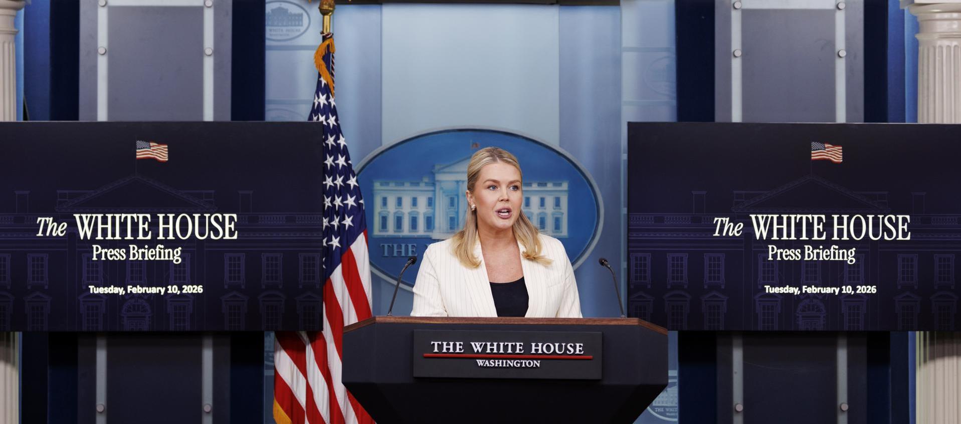 Portavoz de la Casa Blanca, Karoline Leavitt.