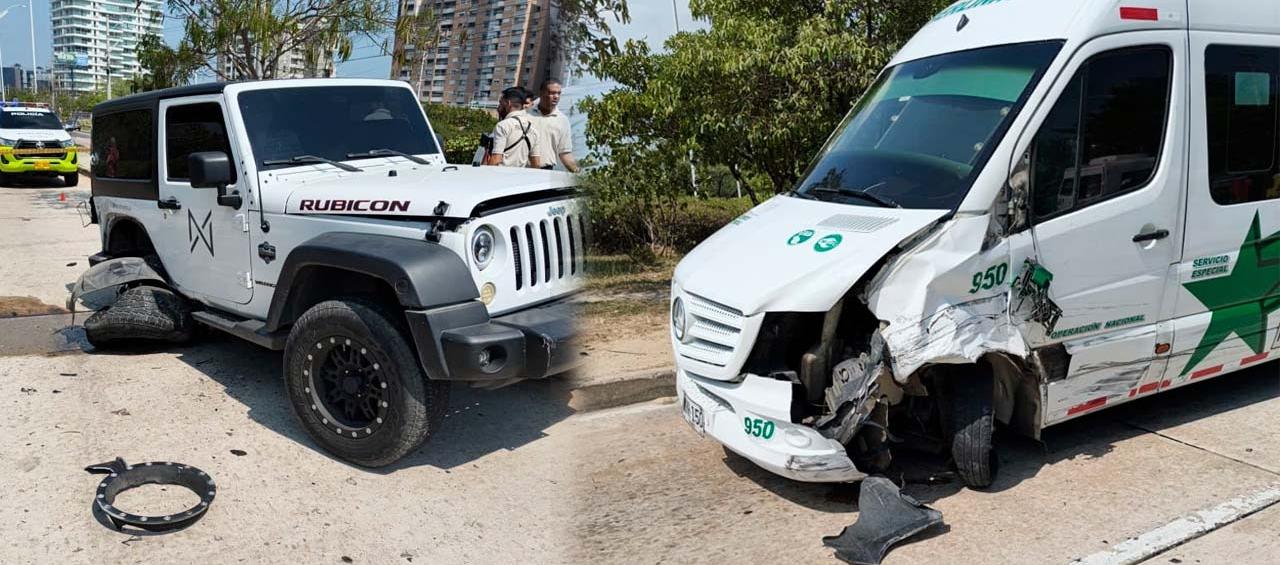 Accidente vía Puerto - Barranquilla. 