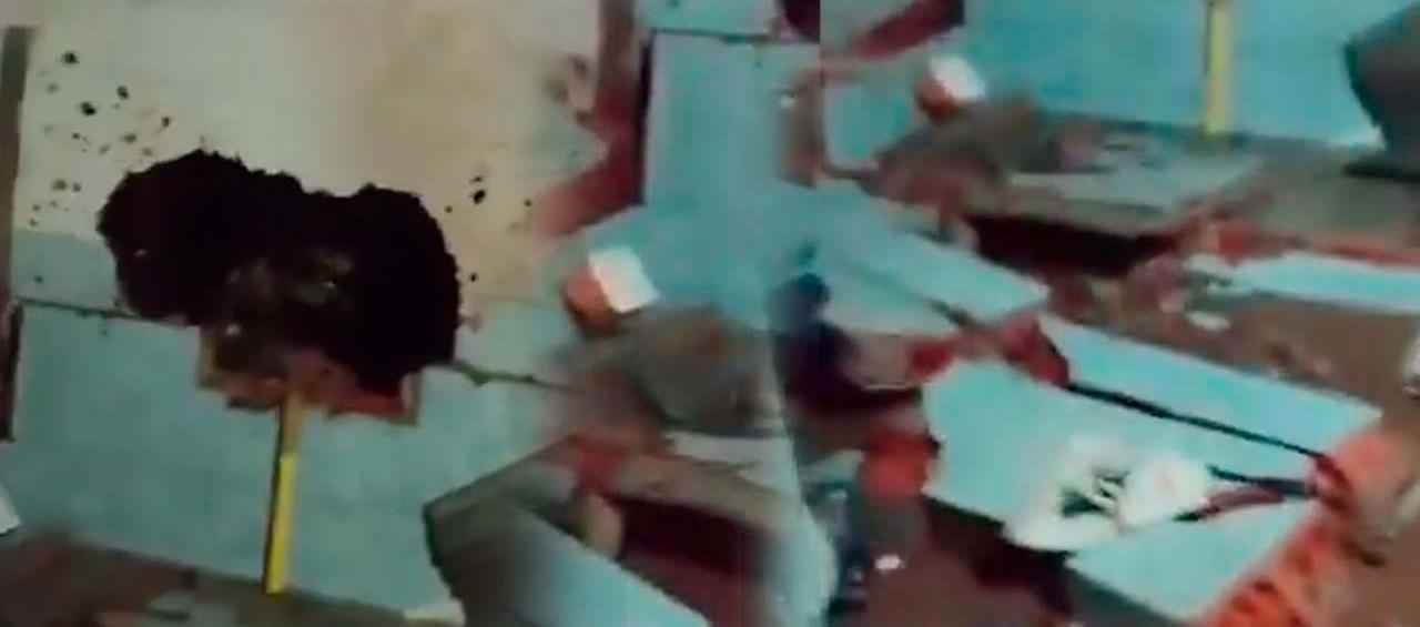 Lugar del atentado en Arenal