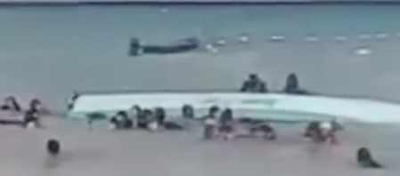 Lancha se volcó en Barú con más de 20 turistas a bordo. 