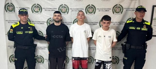 Tres de los capturados. 