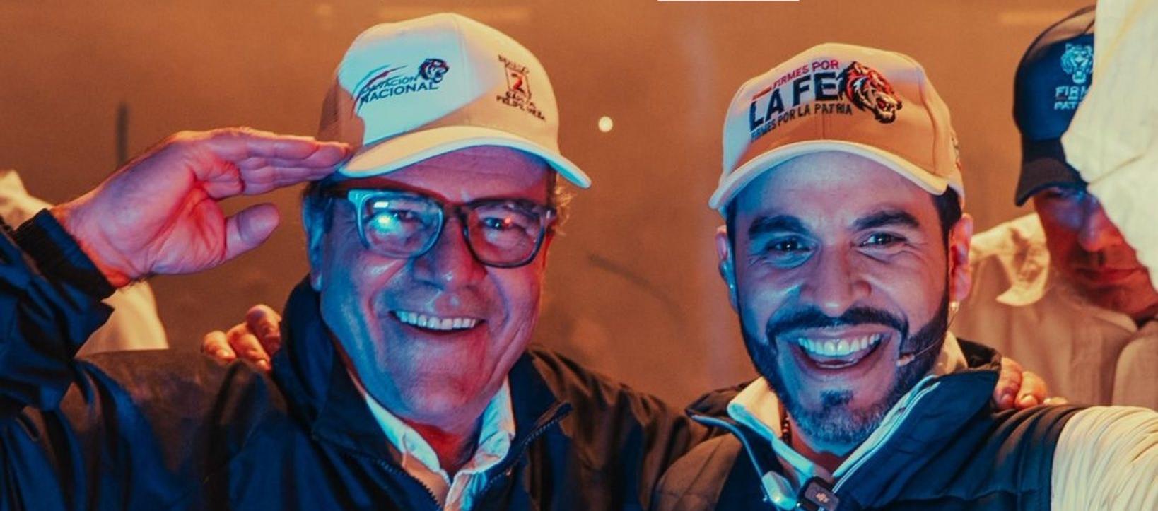  El candidato al senado Carlos Felipe Mejía y el precandidato presidencial Abelardo De La Espriella.  