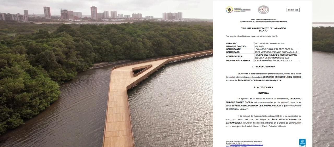 Fallo que declara la nulidad a Área Metropolitana como autoridad ambiental. 