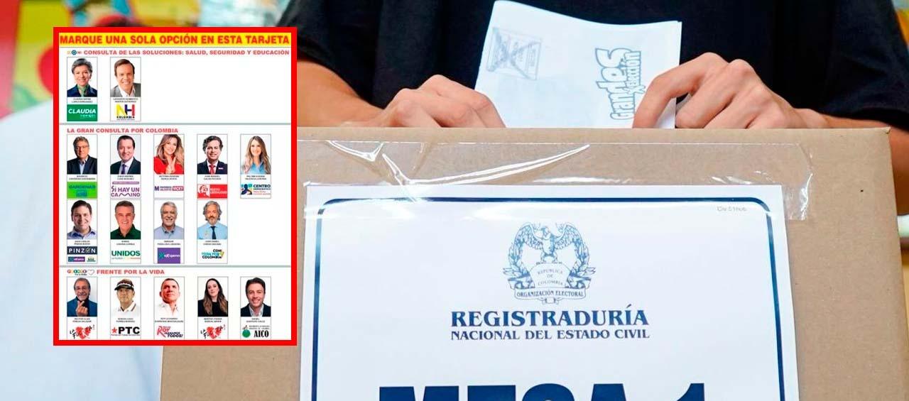 Imagen del tarjetón.