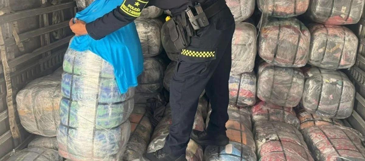 El contrabando aprehendido.