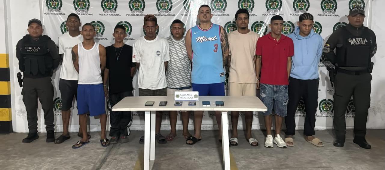 Parte de los capturados.