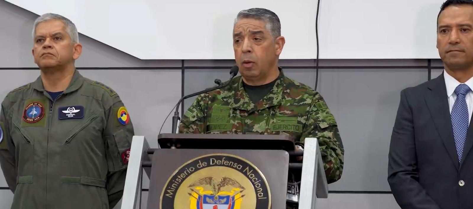 Comandante de las Fuerzas Militares, el general Hugo López.