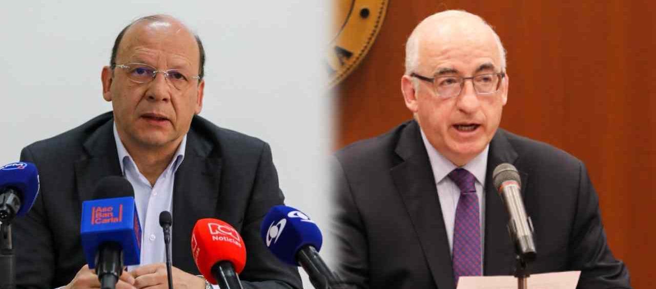 El ministro de Hacienda, Germán Ávila, y el gerente del Banco de la República, Leonardo Villar.