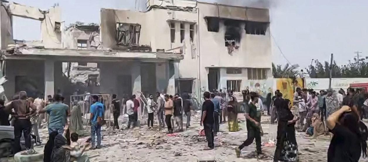 Escuela femenina bombardeada por Estados Unidos e Israel en Irán. 