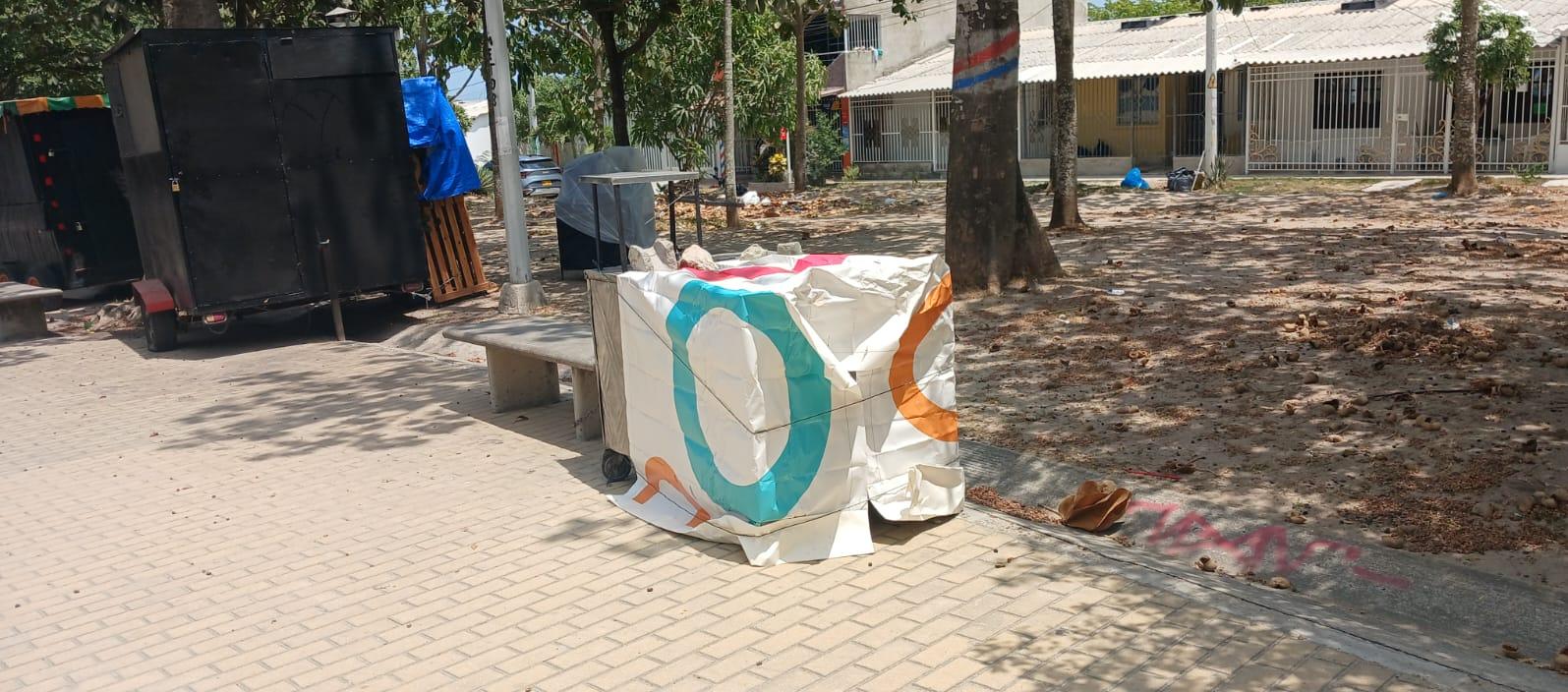 Espacio público ocupado en Ciudad del Parque