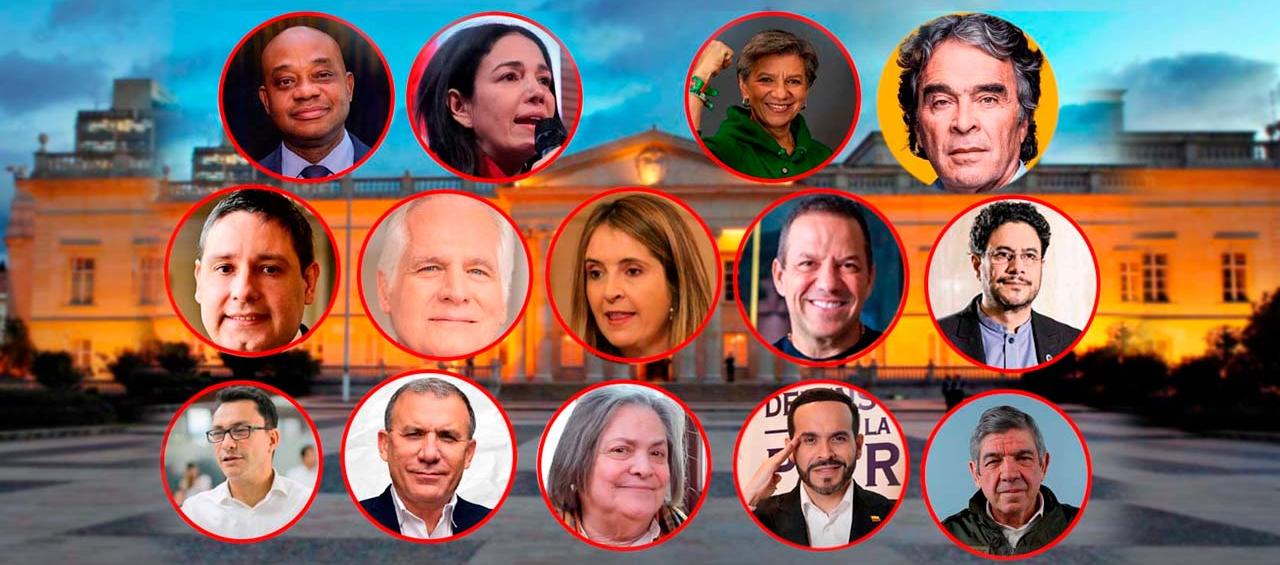 Los 14 candidatos a la Presidencia de la República.