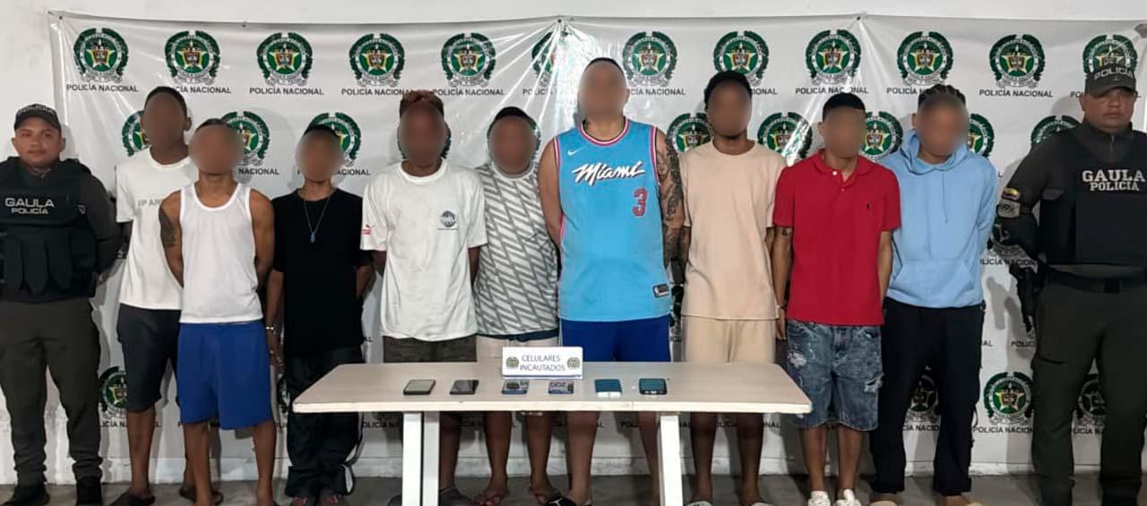 Parte de los capturados.