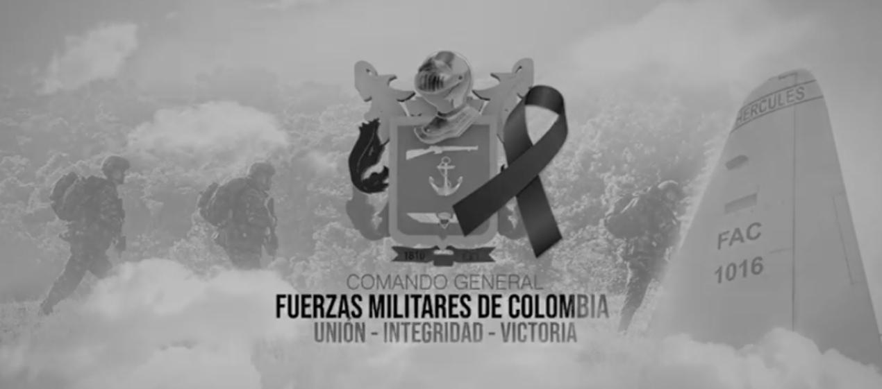 Homenaje a las militares y policías fallecidos en el accidente aéreo en Putumayo. 