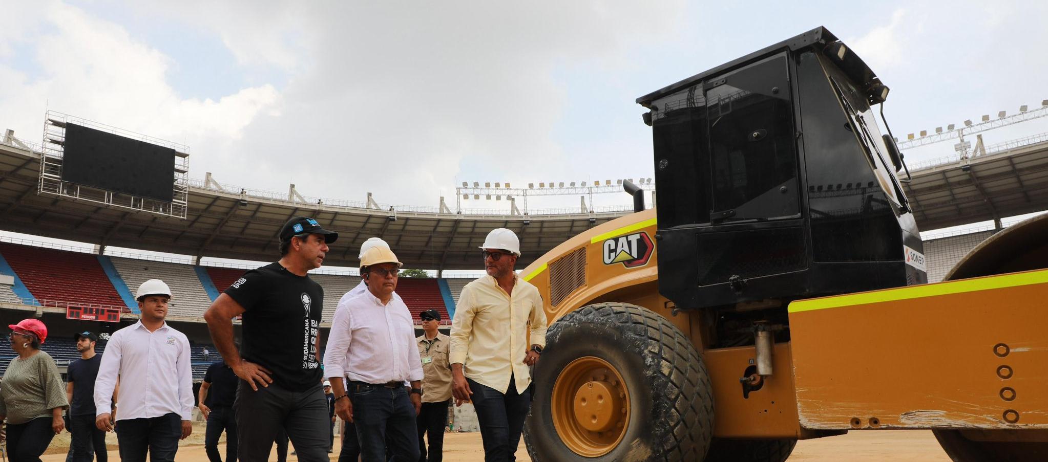 Obras en el estadio Metropolitano de Barranquilla.