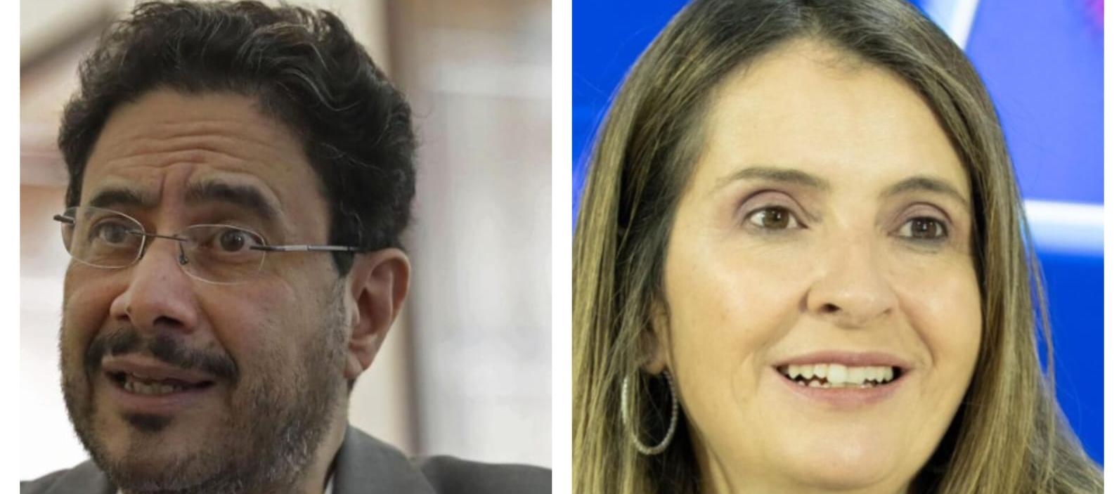 Candidatos a la presidencia Iván Cepeda - Paloma Valencia. 