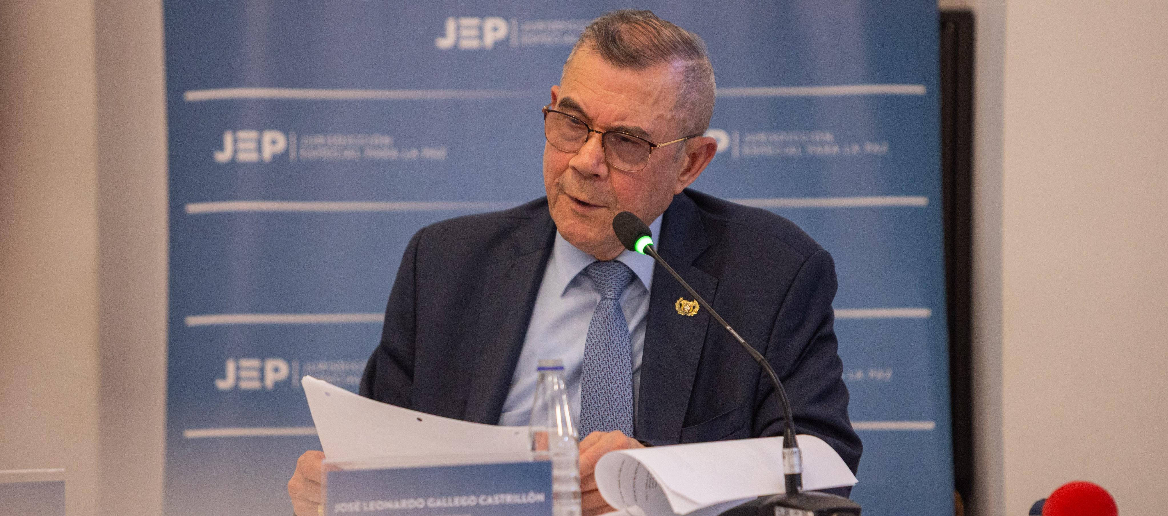 El general retirado José Leonardo Gallego.