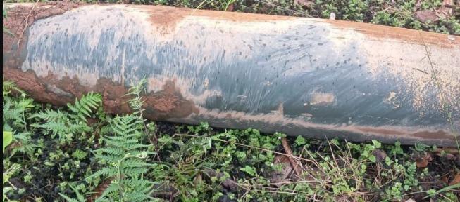 La bomba hallada en la frontera.