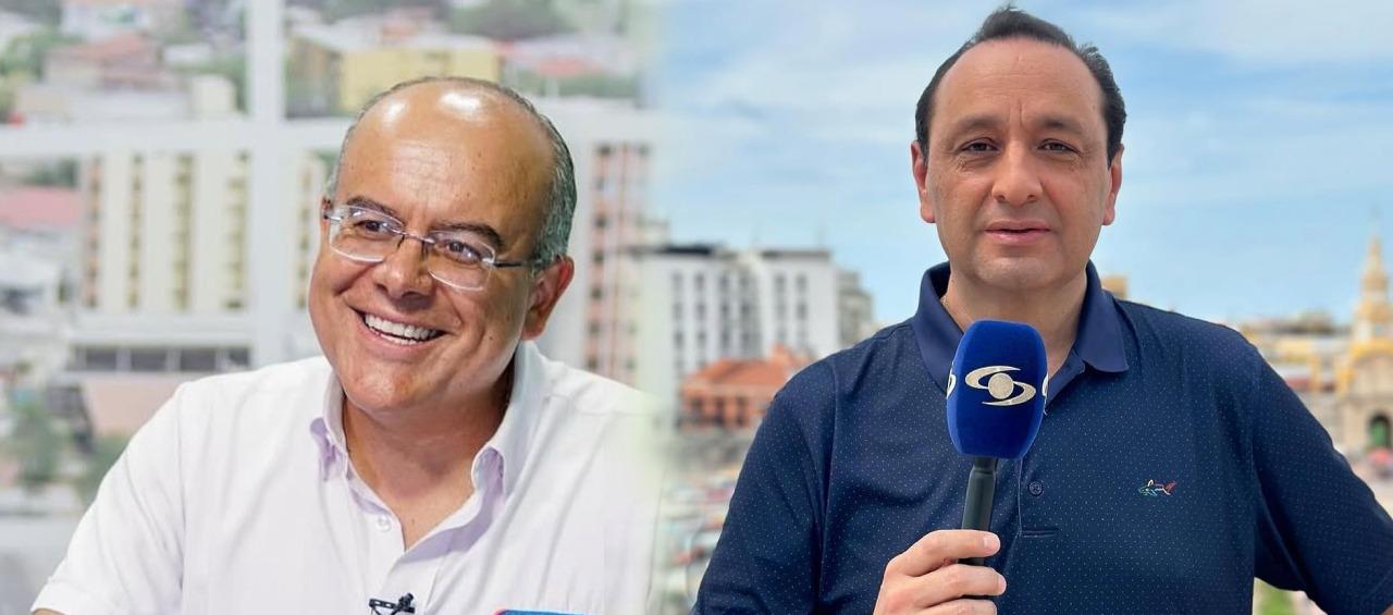 Los periodistas Ricardo Orrego y Jorge Alfredo Vargas.