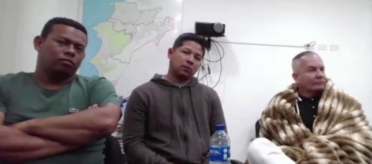 Los tres imputados por la Fiscalía. 