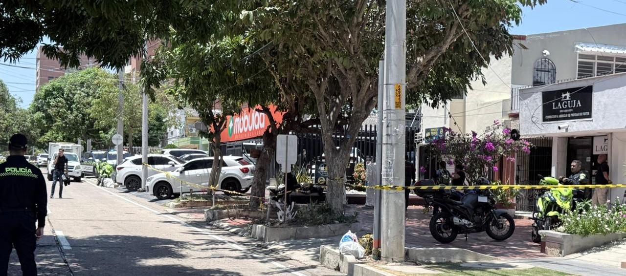 Lugar del atentado a bala en el norte de Barranquilla.