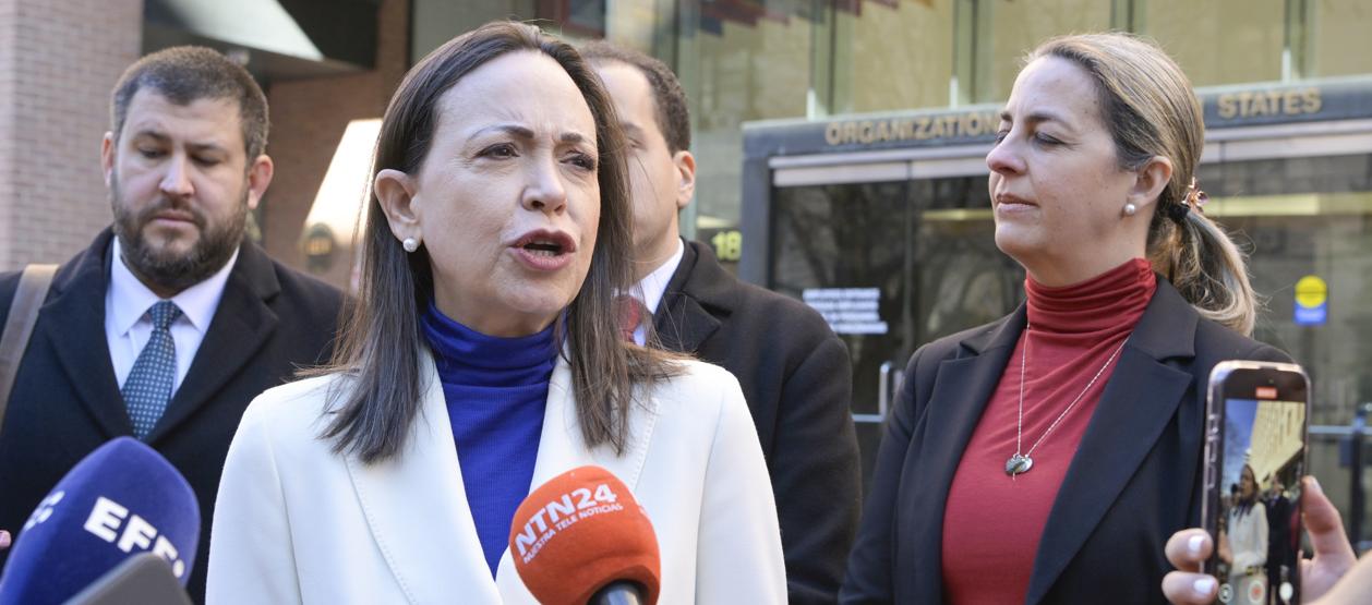 La líder opositora venezolana y premio Nobel de la Paz, María Corina Machado.