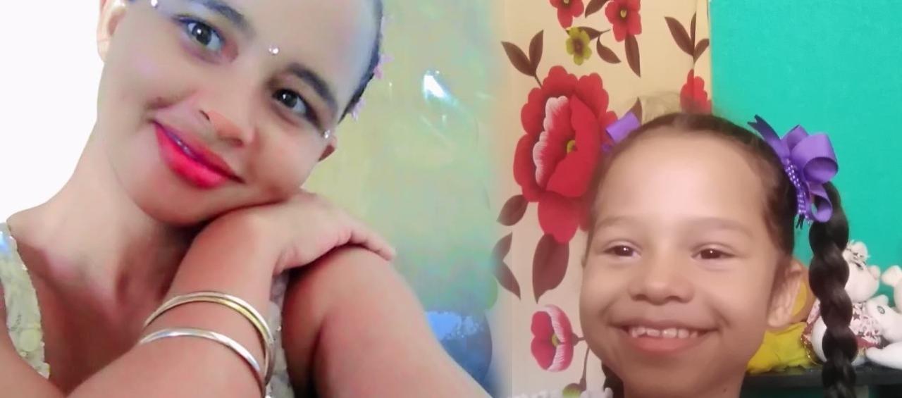 Andrea Carolina González Silvera con su hija Zoe. 