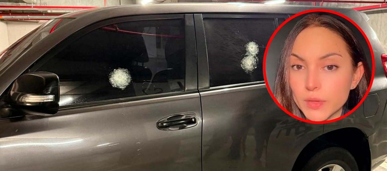 La candidata María Bolívar Maury y su camioneta.