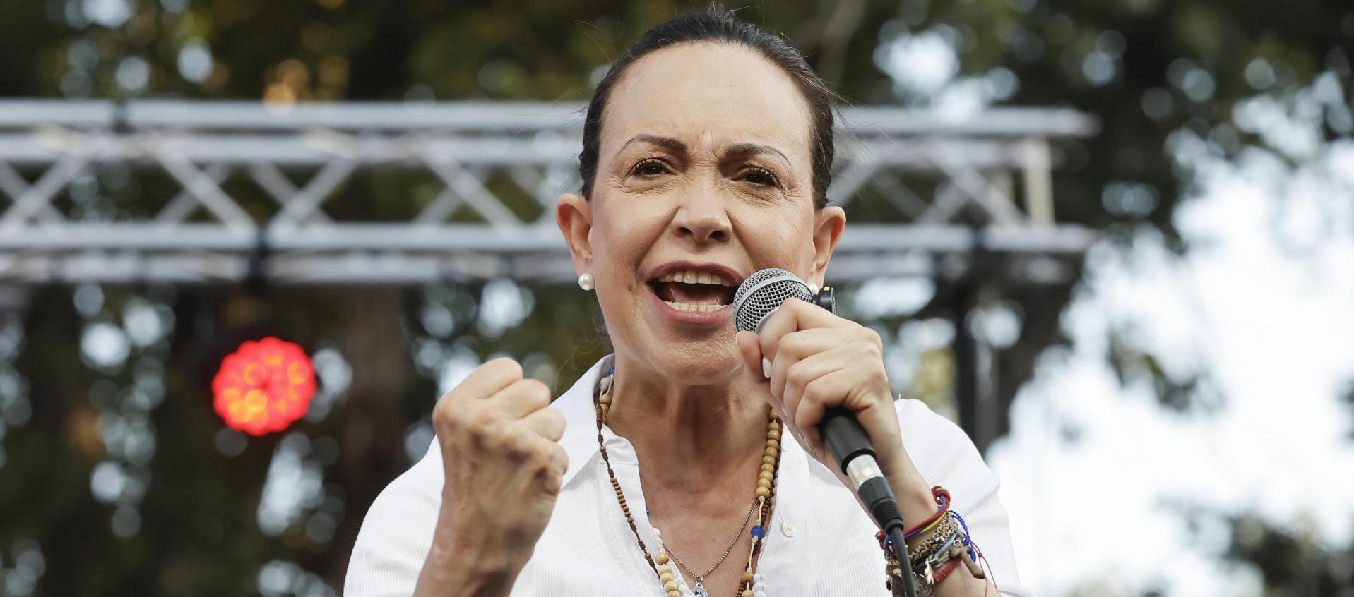 Opositora venezolana y nobel de la paz María Corina Machado.