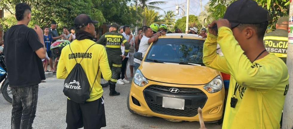 Momentos posteriores al ataque a los salvavidas