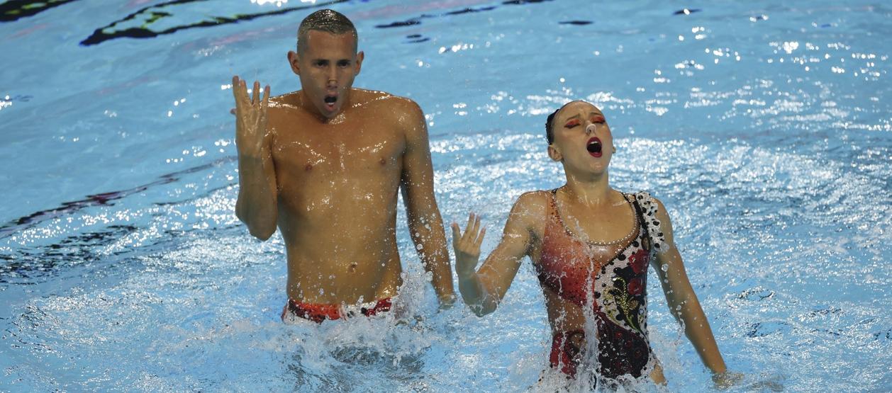 Los colombianos Gustavo Sánchez y Emily Minante.